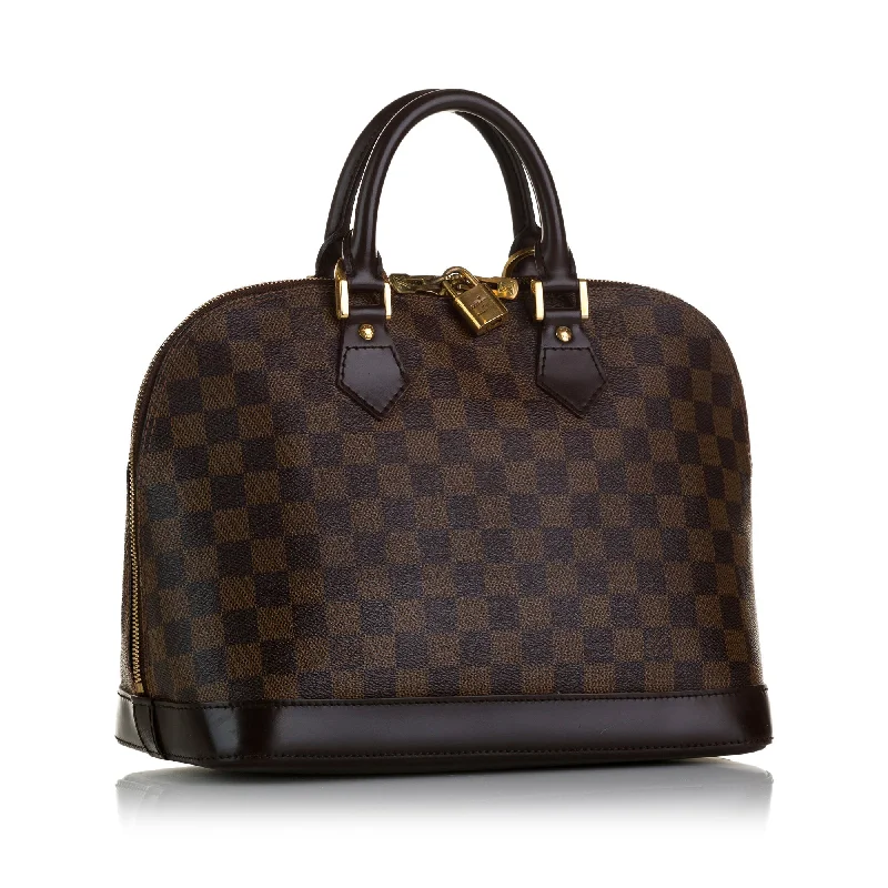 Ladies Louis Vuitton handbags with a detachable coin purse insideLouis Vuitton Alma PM Damier Ebene Canvas