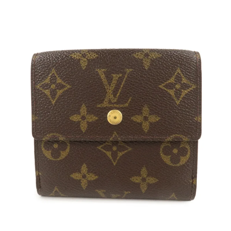 Louis Vuitton bags with a chain - link trim and a leather body for a modern edgeLouis Vuitton Monogram Portefeuille Elise Wallet M61654