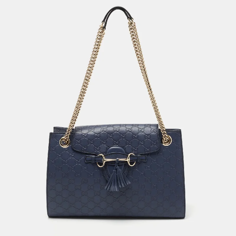 Ladies Gucci Dionysus bags with a star - shaped charmGucci Purple Guccissima Leather Large Emily Chain Shoulder Bag