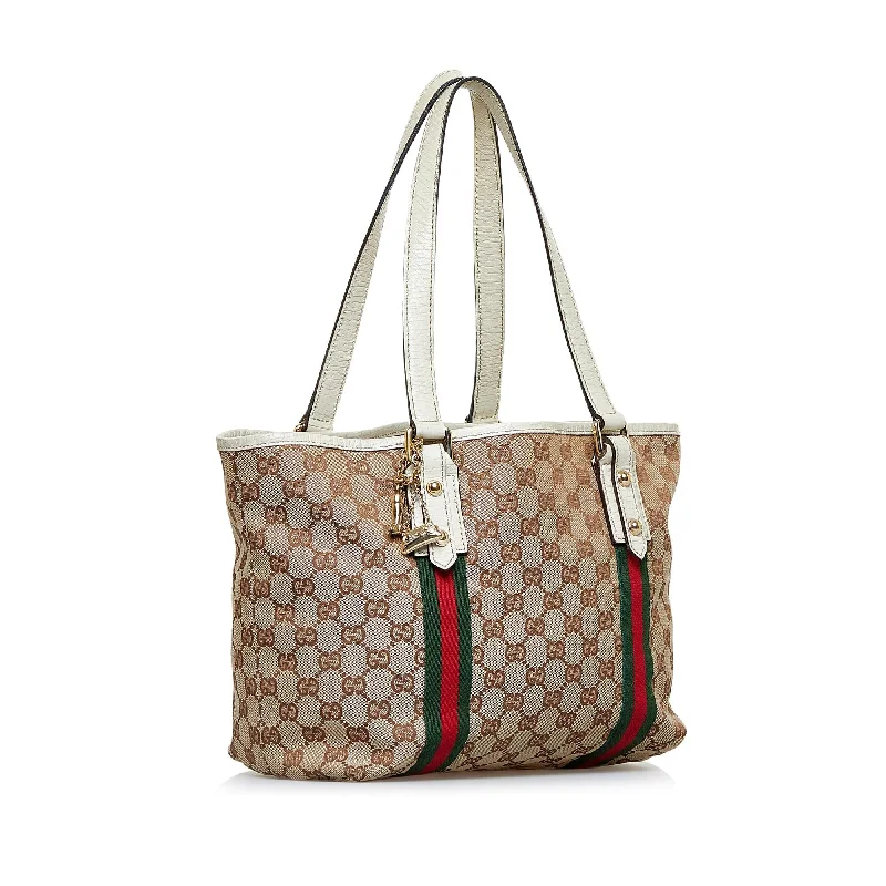 Gucci crossbody bags for women with adjustable leather strapsGucci GG Canvas Jolicoeur Tote (SHG-KVNUBE)