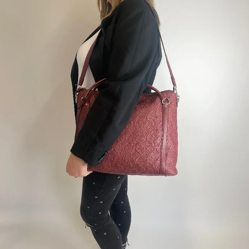 Ladies Louis Vuitton shoulder bags with a wide - width strap for comfortLouis Vuitton Antheia Ixia MM Red