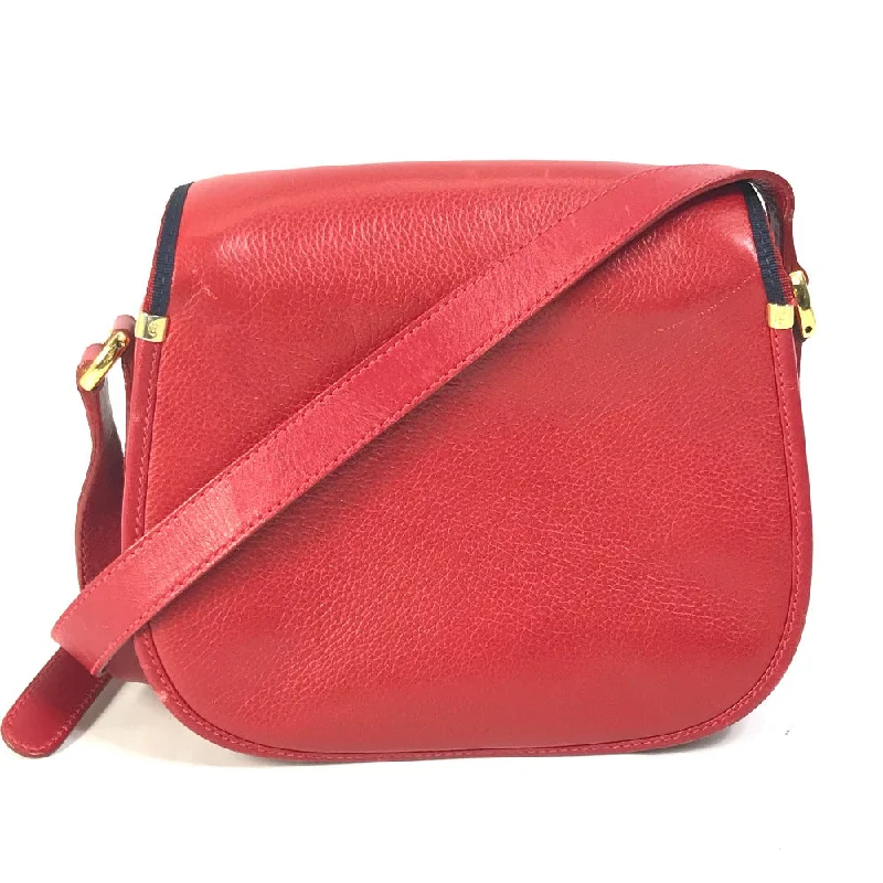 Small - sized Women Gucci shoulder bags for evening outingsGUCCI Shoulder Bag 007.261.0107 leather Red Old Gucci Interlocking G mens Secondhand