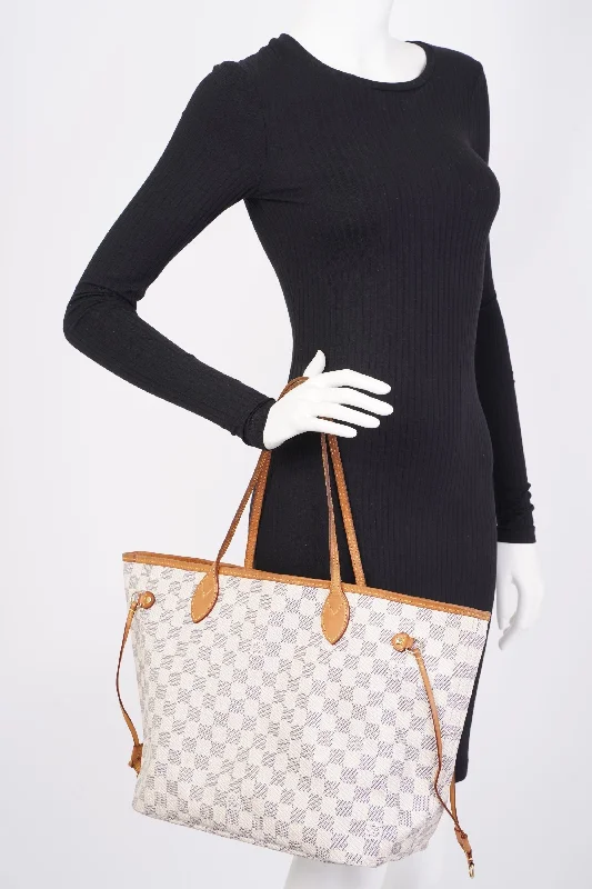 Louis Vuitton Twist bags with a snakeskin - effect panel for a bold lookLouis Vuitton Neverfull MM Damier Azur Coated Canvas