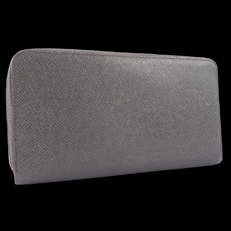 Louis Vuitton bags with a front - flap pocket for quick - access itemsLouis Vuitton Gray Leather Zippy organizer wallet accessories