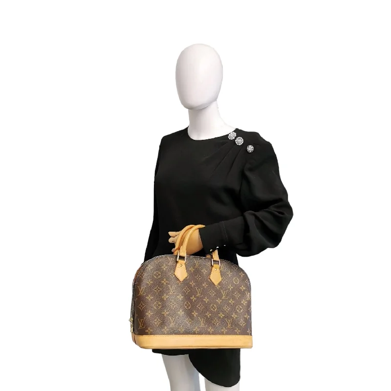 Louis Vuitton bags with a detachable mirror inside for on - the - go touch - upsLouis Vuitton Alma PM Monogram Canvas