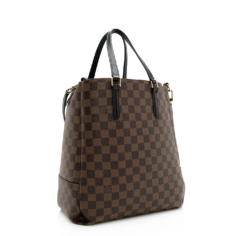 Louis Vuitton bags with a magnetic snap closure for easy accessLouis Vuitton Damier Ebene Belmont MM Tote (19998)