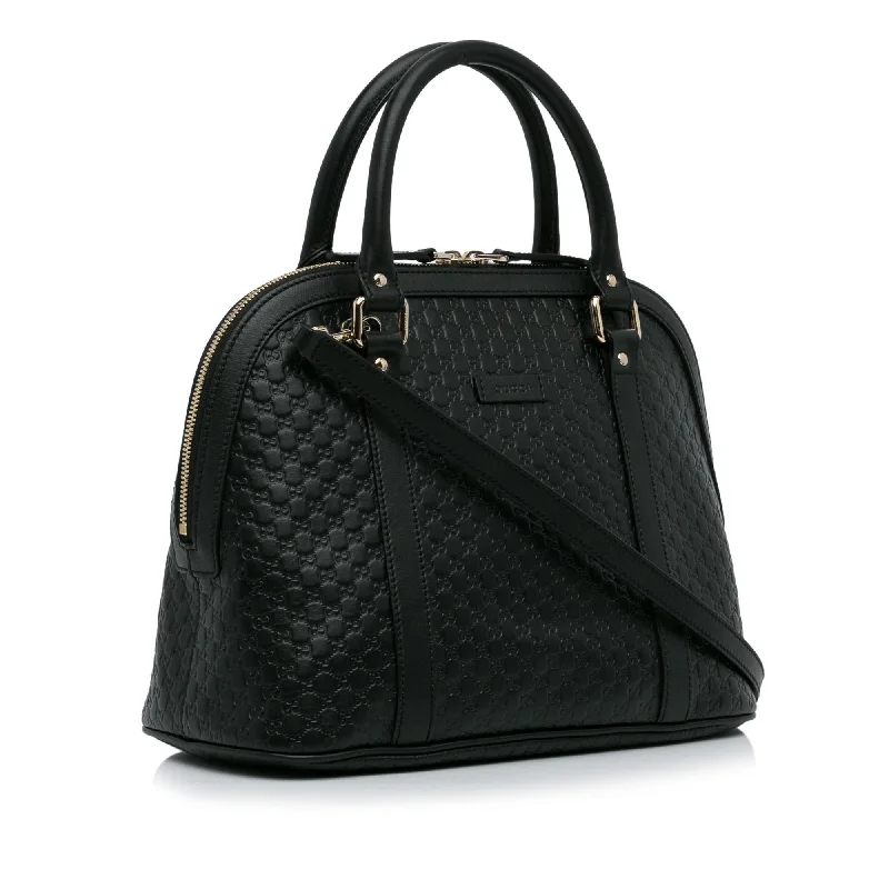 Gucci crossbody bags for women with adjustable leather strapsGucci Medium Microguccissima Dome Satchel (SHG-vT2xcQ)