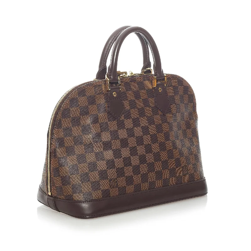 Ladies Louis Vuitton shoulder bags with a single - handle silhouetteLouis Vuitton Damier Ebene Alma PM 34801)