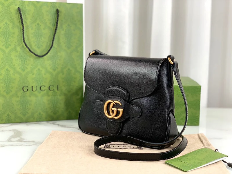 Women Gucci bags with a zip - around closure for securityGucci Small Messenger  Bag With Double G