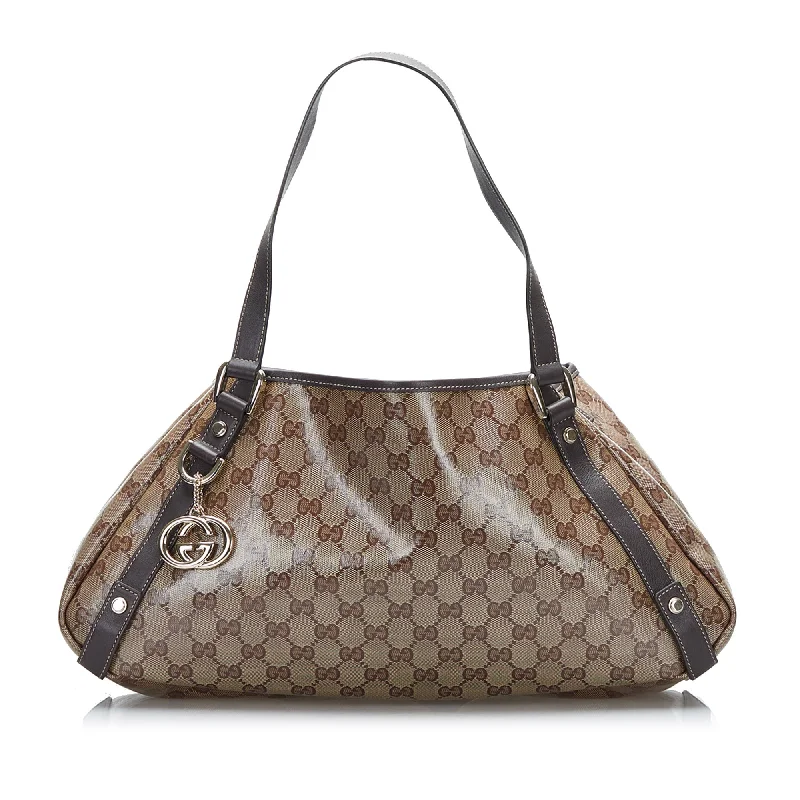 Gucci handbags for women with a patent - leather finishGucci GG Crystal Pelham Tote Tote Bag