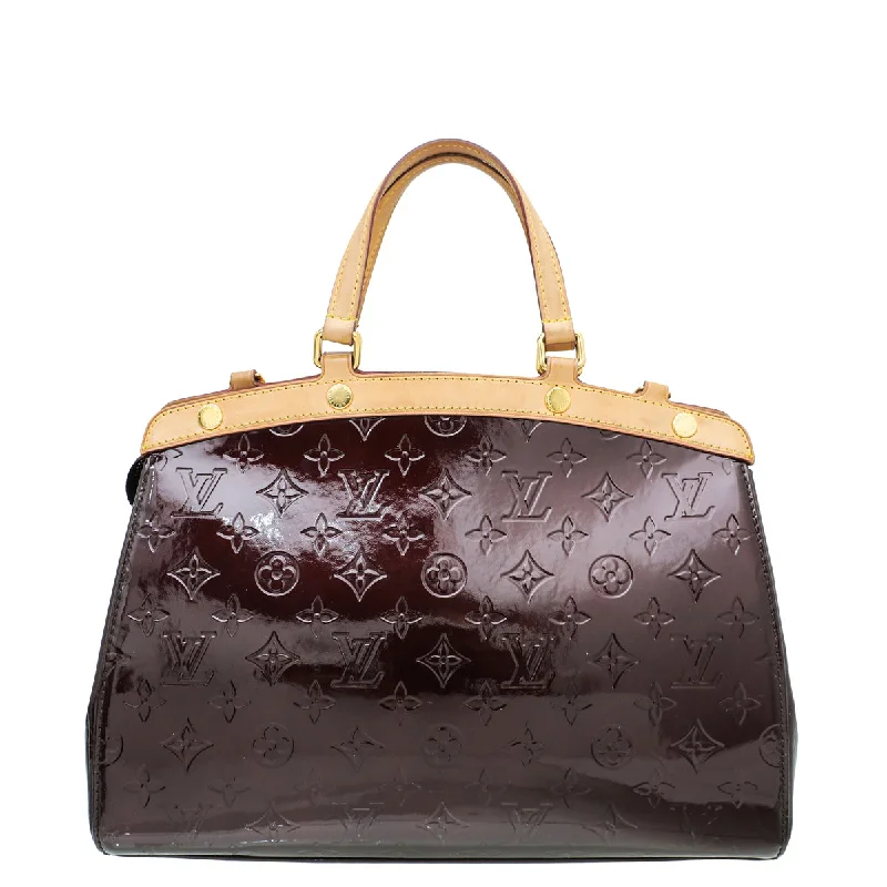 Ladies Louis Vuitton Capucines bags with a detachable shoulder strapLouis Vuitton Amarante Monogram Vernis Brea MM Bag