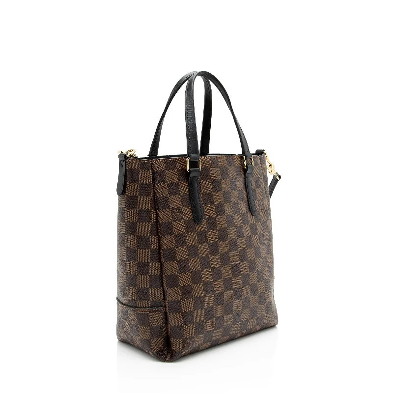 Louis Vuitton handbags with a metal - framed clasp for durabilityLouis Vuitton Damier Ebene Belmont PM Tote (NhyEwF)