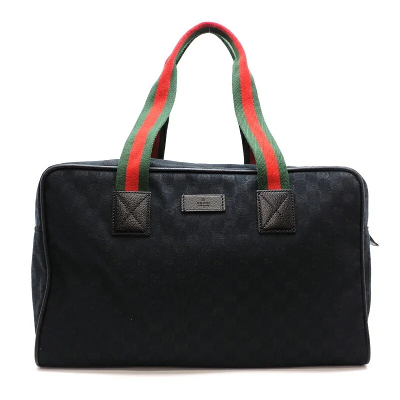 Women Gucci tote bags in GG Supreme canvas for a branded feelGucci Women's and Men's Boston Bag 153240 GG Canvas Black