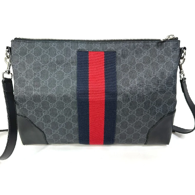 Ladies Gucci Dionysus bags with a chain - link shoulder strapGUCCI Shoulder Bag 474139 PVC / Leather black Crossbody GG Supreme Shelley mens Secondhand