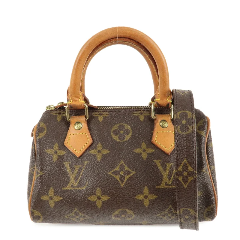 Louis Vuitton crossbody bags with a keychain holder for practicalityLouis Vuitton Monogram Mini Speedy & Strap M41534 J75010