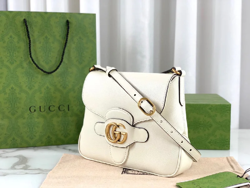 Gucci tote bags for women with a double - handle designGucci Small Messenger Bag With Double G