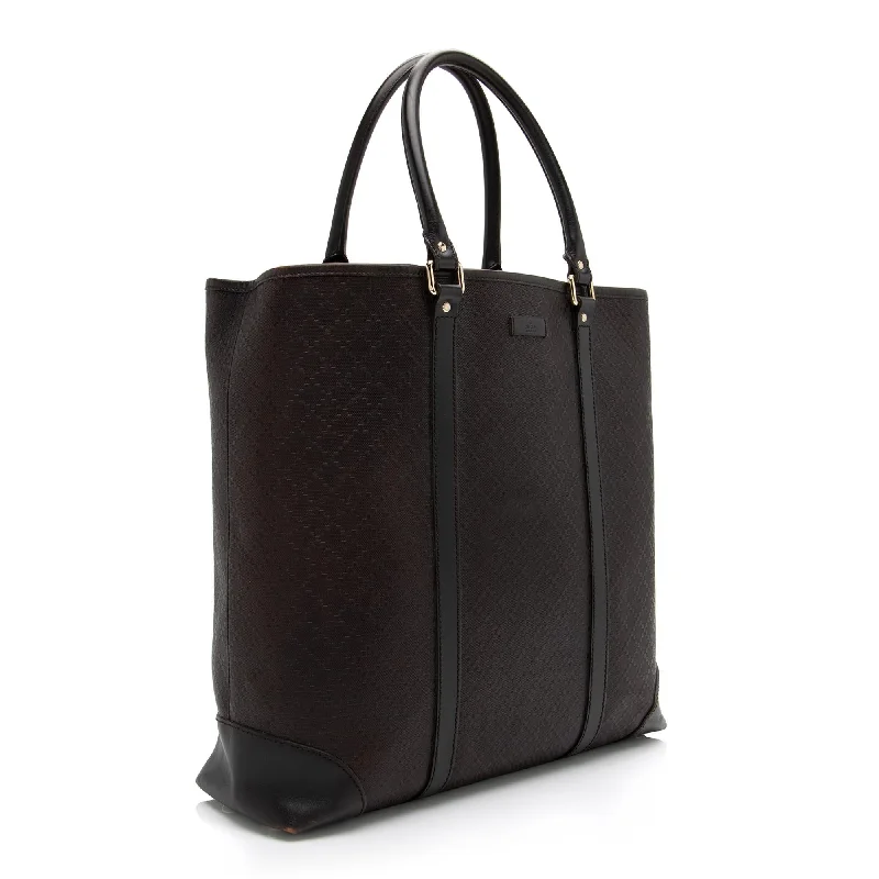 Gucci tote bags for women with a spacious interiorGucci Diamante Leather Joy N/S Tote (23525)