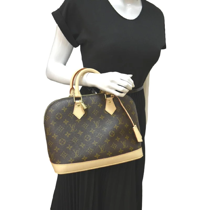 Louis Vuitton Twist bags with a contrast - colored interior for visual interestLOUIS VUITTON Alma PM Monogram Canvas Satchel Bag Brown