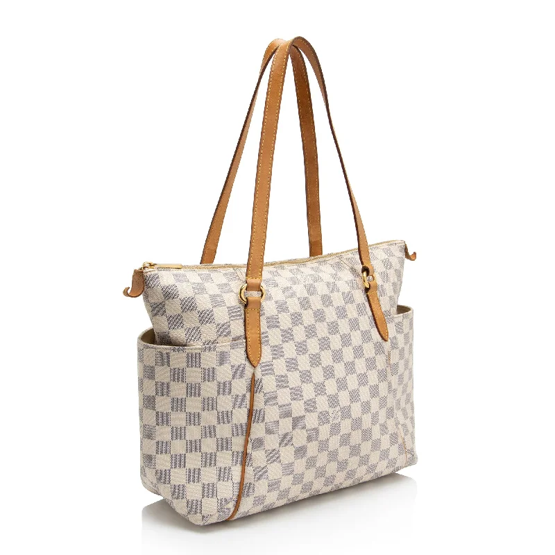 Medium - sized Louis Vuitton tote bags for work and shoppingLouis Vuitton Damier Azur Totally MM Tote (XHT5Vd)