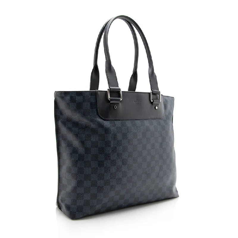 Ladies Louis Vuitton shoulder bags with a magnetic - closure flap for easeLouis Vuitton Damier Cobalt Voyage Tote (14656)