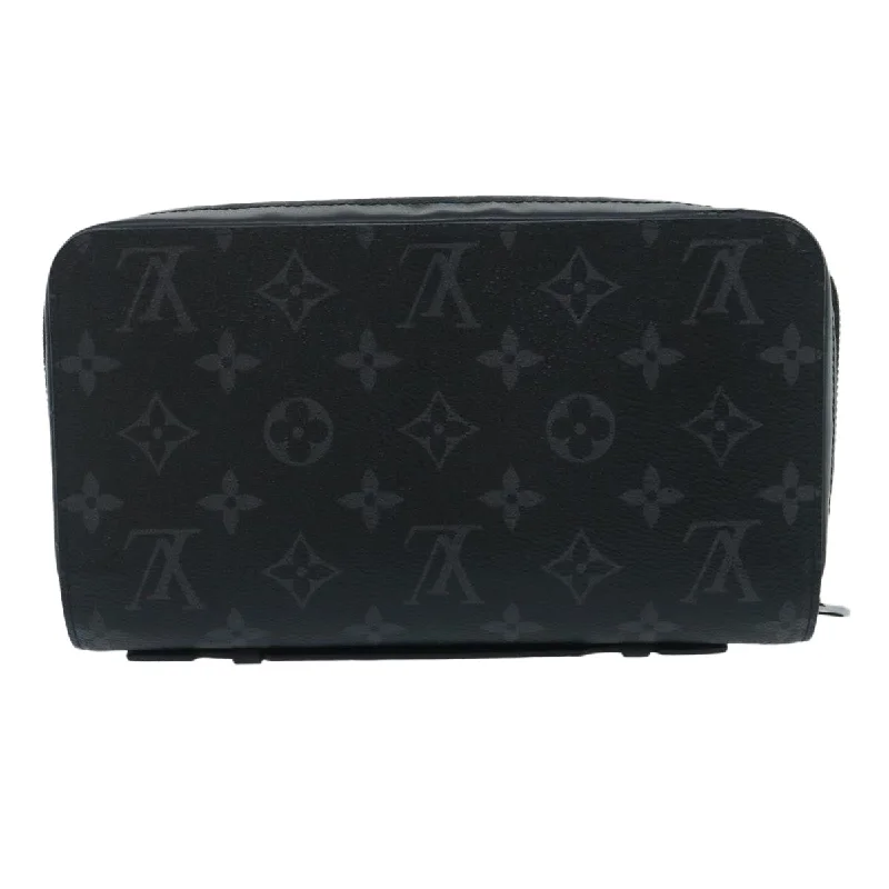 Ladies Louis Vuitton shoulder bags with a tassel decoration for charmLouis Vuitton Black Canvas Zippy XL wallet accessories