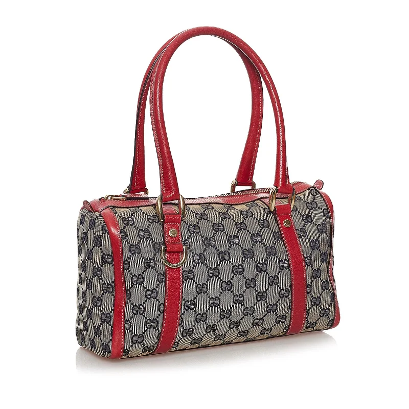 Women Gucci bags with a snap - button closure and a decorative charmGucci GG Canvas Abbey Boston Bag (33783)