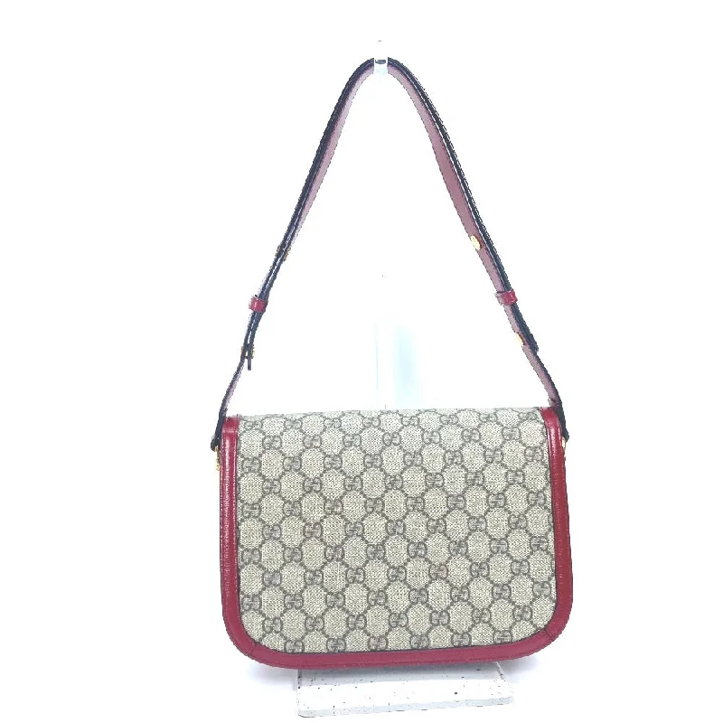 Ladies Gucci shoulder bags with a magnetic - closure flapGUCCI Shoulder Bag 602204 GG Supreme canvas, leather beige GG Supreme Horsebit 1955 Women Used