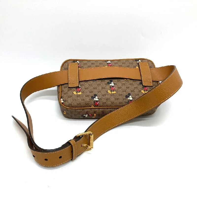 Gucci backpacks for women with a multi - pocket designGUCCI Sling bag 602695 GG Supreme Canvas Brown Disney Collaboration Mickey Mini GG Supreme Women Secondhand