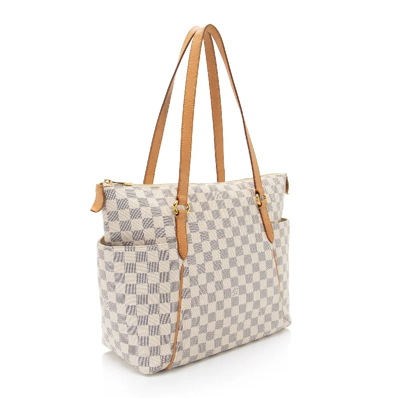 Ladies Louis Vuitton Capucines bags with a detachable shoulder strapLouis Vuitton Damier Azur Totally MM Tote (bW0F2T)