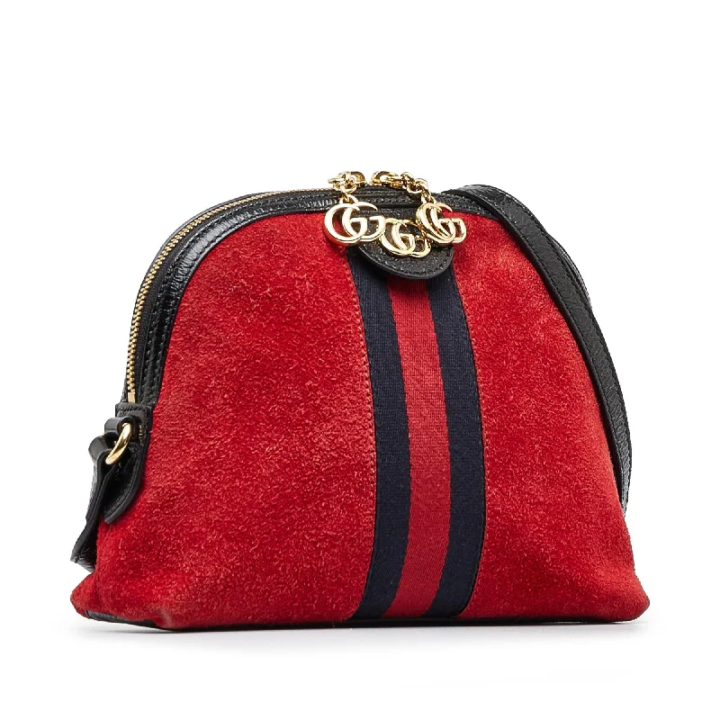 Ladies Gucci shoulder bags with a wide - width strapGucci Small Suede Ophidia Crossbody (SHG-WUpawl)