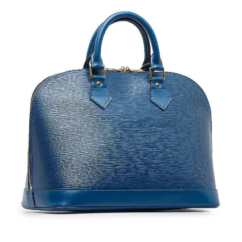 Louis Vuitton handbags with a beaded trim for a touch of glamourLouis Vuitton Alma PM Blue Epi