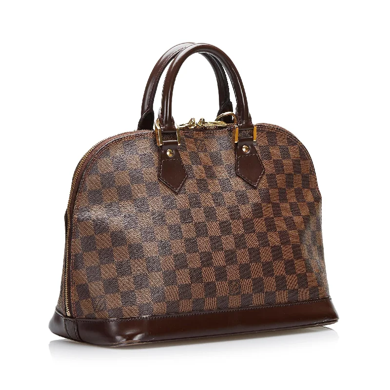 Louis Vuitton bags with a front - zip pocket for small items like keysLouis Vuitton Damier Ebene Alma PM (RwKlLD)