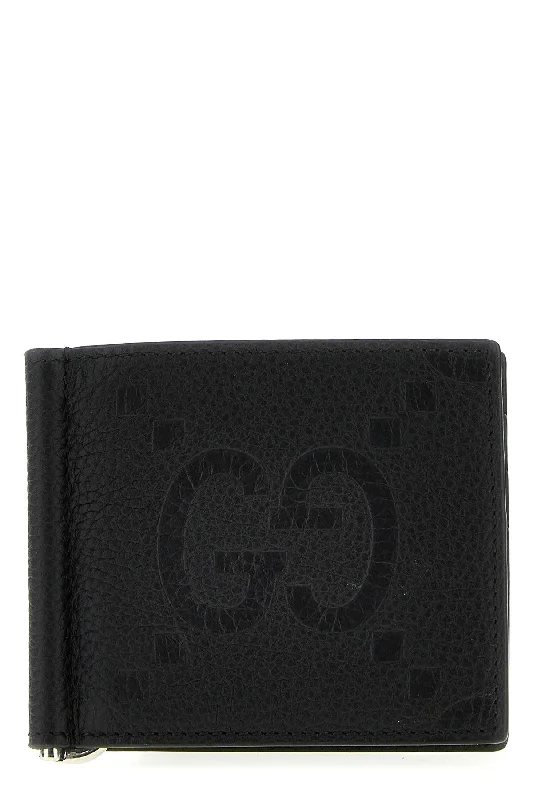 Women Gucci bags with a chain - link trim and a leather bodyGucci Men 'Jumbo Gg' Wallet