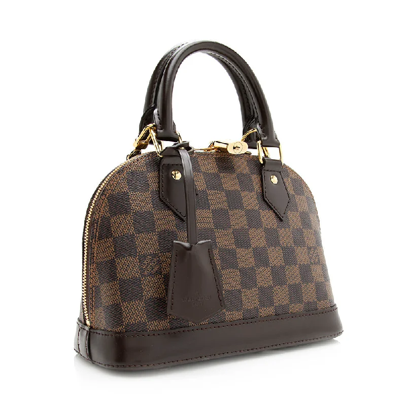 Ladies Louis Vuitton Capucines bags with a detachable shoulder strapLouis Vuitton Damier Ebene Alma BB Satchel (20611)