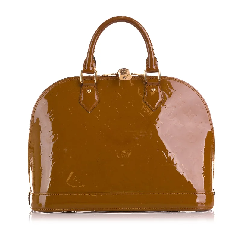 Louis Vuitton bags with a front - zip pocket for small items like keysLouis Vuitton Alma PM Brown Monogram Vernis