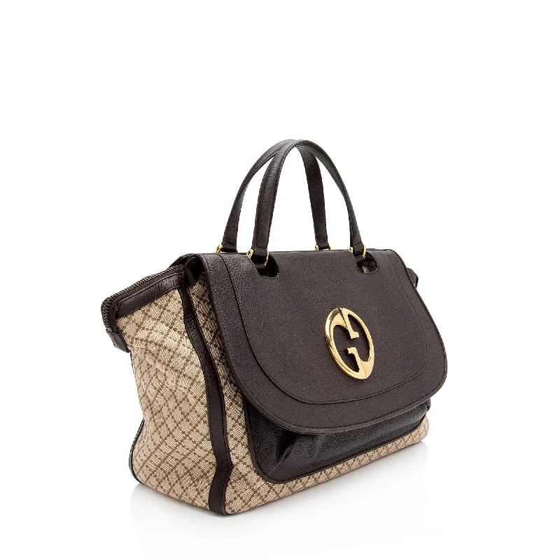 Gucci backpacks for women with a hidden back pocketGucci Diamante Canvas 1973 Medium Tote (uEOrw8)