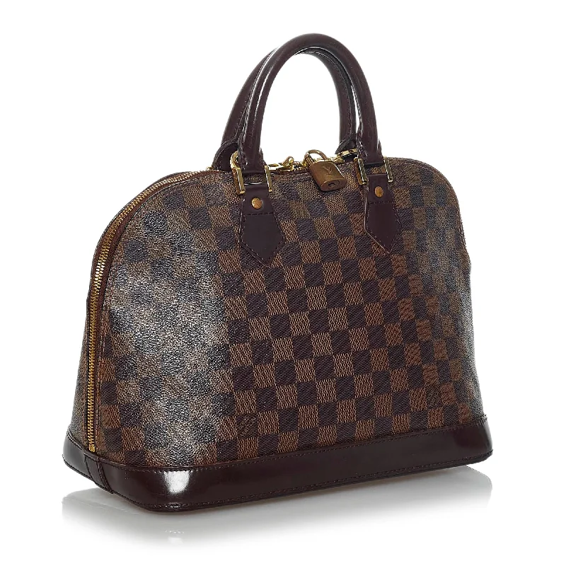 Louis Vuitton crossbody bags with a printed floral pattern for femininityLouis Vuitton Damier Ebene Alma PM 36273)