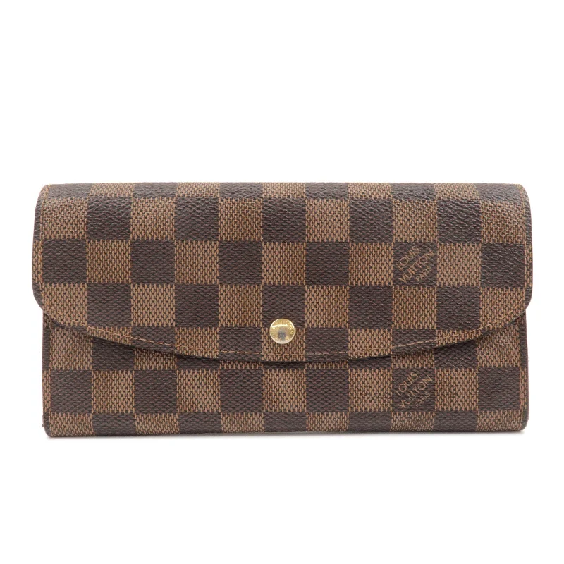 Louis Vuitton bags with a zip - around closure for enhanced securityLouis Vuitton Damier Portefeuille Emily Long Wallet N63019