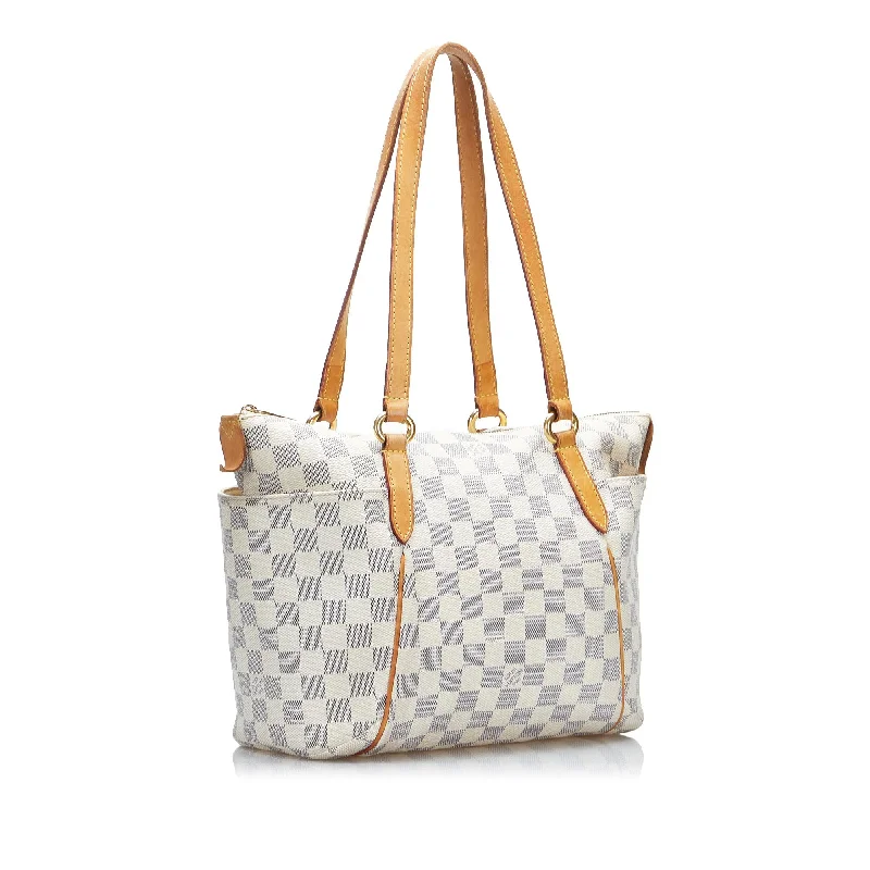 Louis Vuitton Petite Malle bags with a hard - shell structure for uniquenessLouis Vuitton Damier Azur Totally PM (1erAjv)