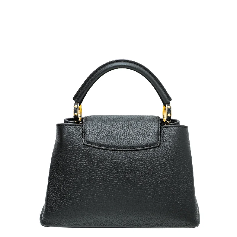 Ladies Louis Vuitton shoulder bags with a magnetic - closure flap for easeLouis Vuitton Black Capucines BB Bag