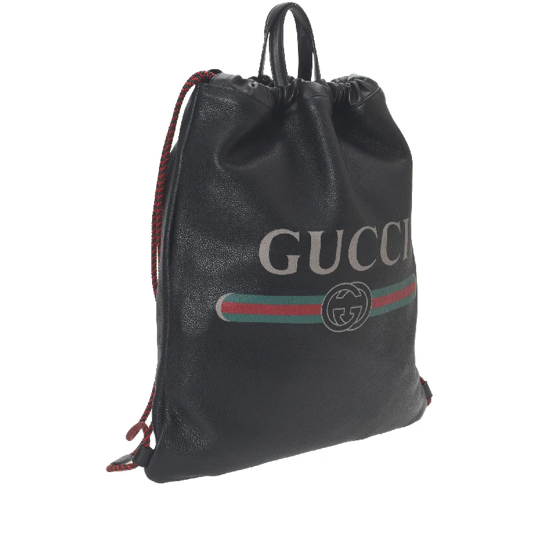 Women Gucci backpacks with a luxurious leather finishGucci Print Drawstring Backpack