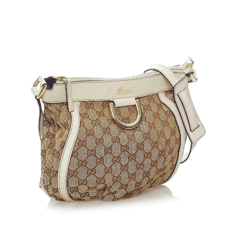 Women Gucci bags with a zip - around closure for securityGucci GG Canvas Abbey D-Ring Crossbody Bag (33207)