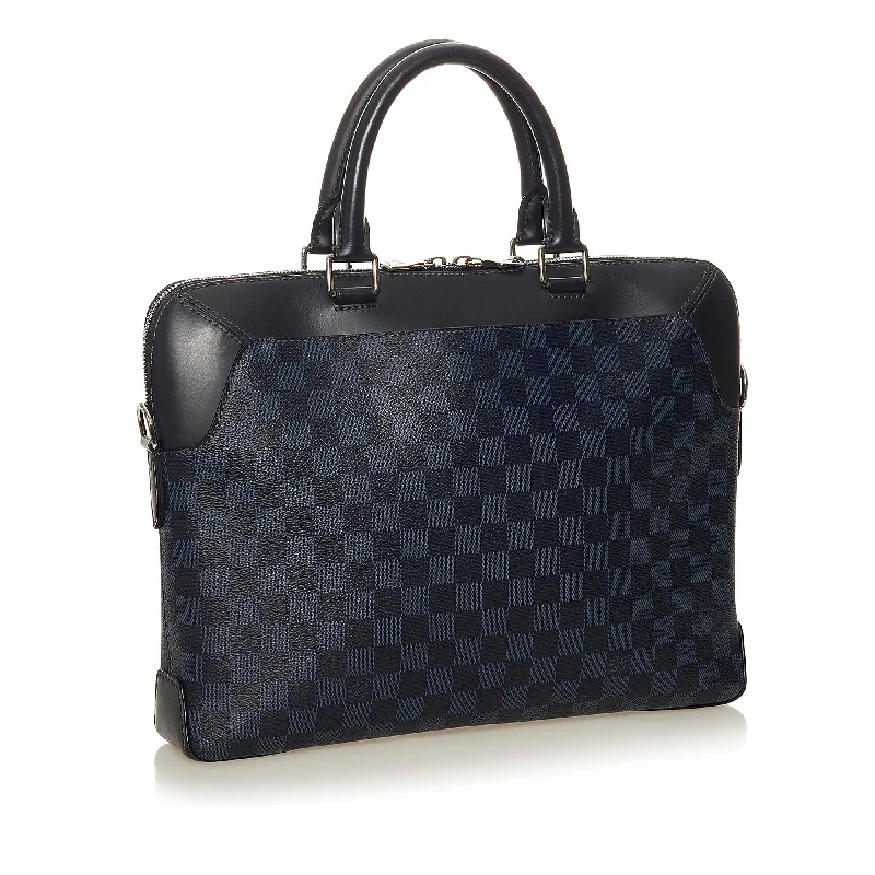 Louis Vuitton Twist bags with a snakeskin - effect panel for a bold lookLouis Vuitton Damier Cobalt Porte Document Business (27914)