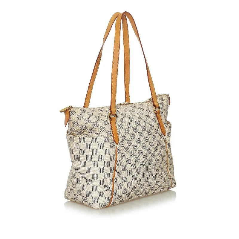 Louis Vuitton tote bags with a double - handle and shoulder - strap optionLouis Vuitton Damier Azur Totally MM 36289)