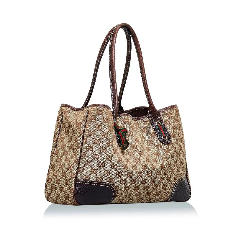 Gucci backpacks for women with a sleek silhouetteGucci GG Canvas Princy Tote (SHG-CWXiT0)