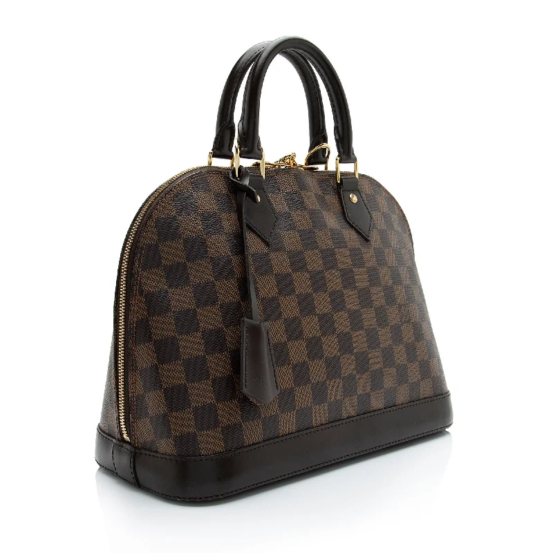 Louis Vuitton tote bags with a water - resistant coating for outdoor useLouis Vuitton Damier Ebene Alma PM Satchel (e3xg0t)