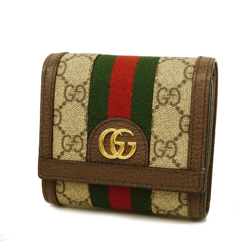 Gucci tote bags for women with a printed Gucci logoGucci Bifold Wallet Ophidia 598662 GG Supreme Beige