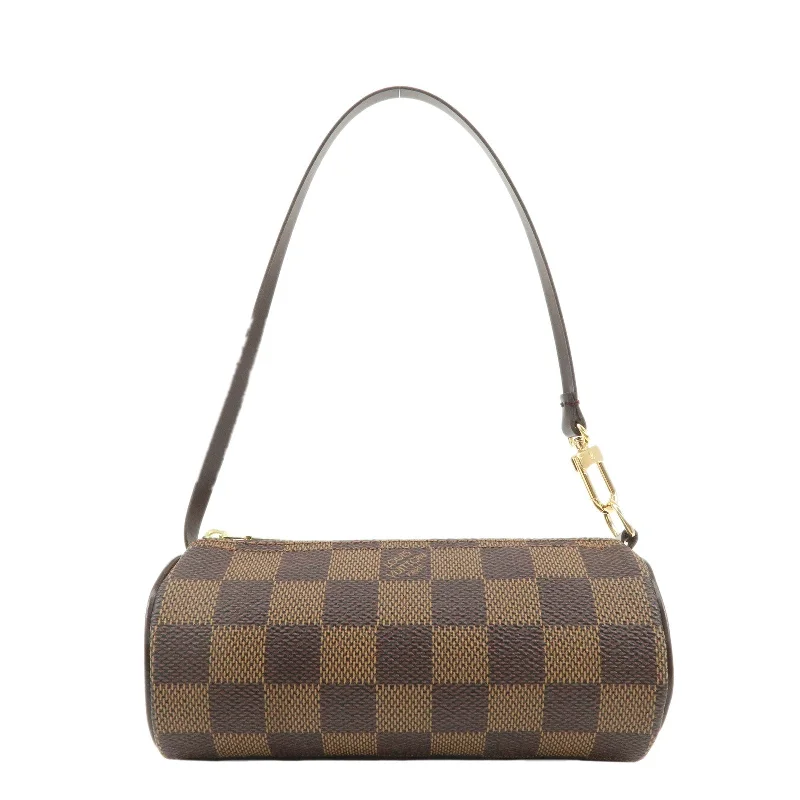 Louis Vuitton handbags with a back - zip pocket for storing valuablesLouis Vuitton Damier Ebene Pouch for Papillon Bag Brown