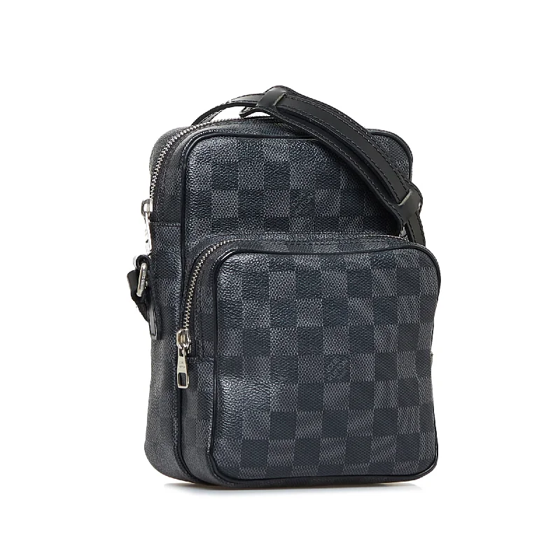 Ladies Louis Vuitton Capucines bags with gold - toned hardwareLouis Vuitton Amazone Black Damier Graphite Canvas