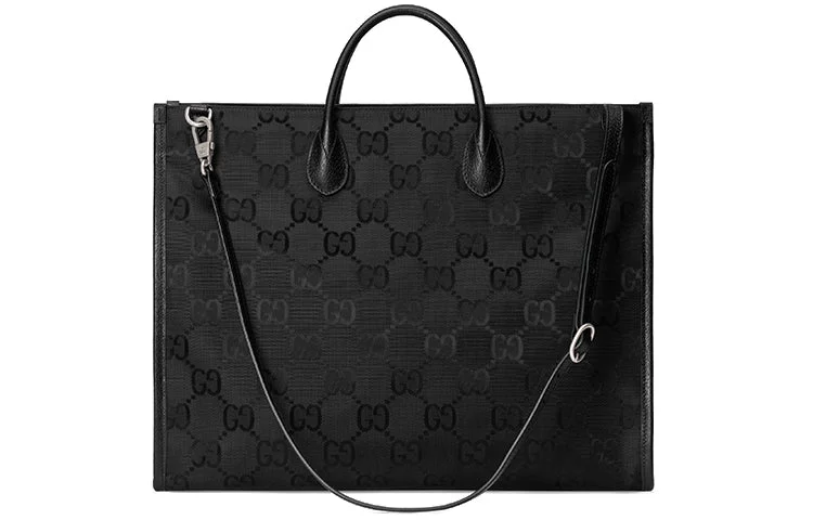 Women Gucci bags with a detachable mobile phone holderGUCCI Off The Grid OTG Environmental Friendly Series Logo Large Capacity Black 630353-H9HAN-1000